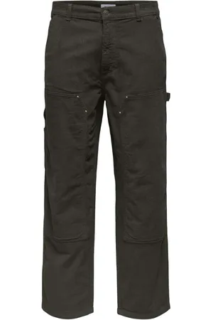 Only & Sons Pantalon Avec Des Poches Et Une Coupe Droite En Coton Kaki - Kaki