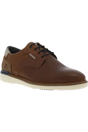 Bullboxer Baskets Basses En Cuir Cognac Et à Lacets - Cognac