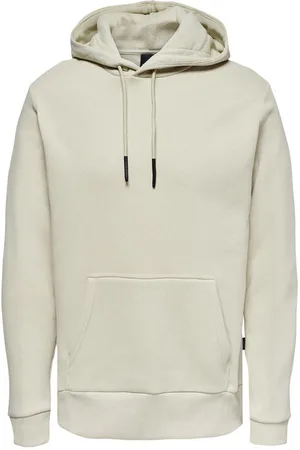 Only & Sons Sweat à Capuche Coupe Droite écru - écru