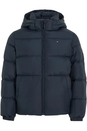 Tommy Hilfiger Doudoune Junior Garçon Avec Manches Longues Et Col à Capuche Marine - Marine