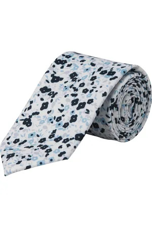 JACK & JONES Cravate Blanche Imprimé Floral - Blanche
