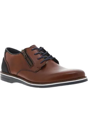 Rieker Derbies Avec Lacets Et Zip Latéral En Cuir Marron - Marron