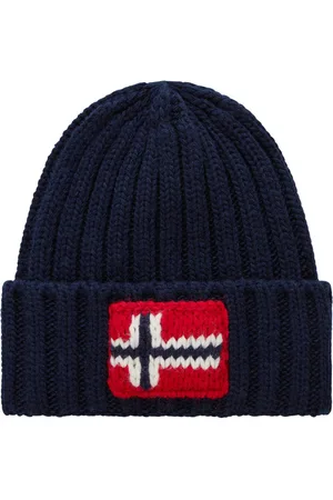 Napapijri Bonnet Marine Maille Côtelée - Marine