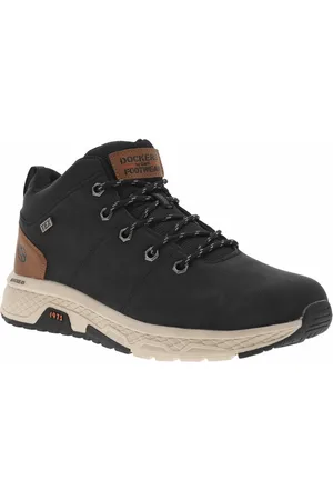 Dockers Sneakers , En Simili Cuir Noir à Semelle Rando - Noir