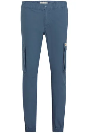 Calvin Klein Cargo Coupe Skinny Calvin Klein En Coton Bleu Avec Une Taille Et Des Ourlets élastiqués - Bleu