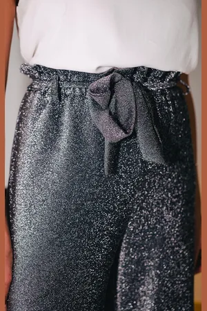 Saaj Pantalon loki argenté