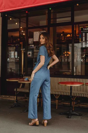 Saaj Combinaison zola denim foncé