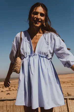 Saaj Robe margaux chambray