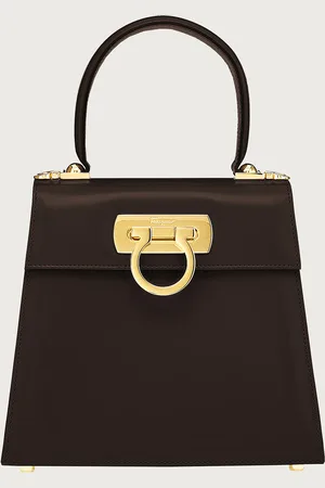 Salvatore Ferragamo Femmes Iconic Top Handle (S) Brun
