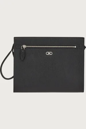 Salvatore Ferragamo Hommes Pochette Gancini Noir
