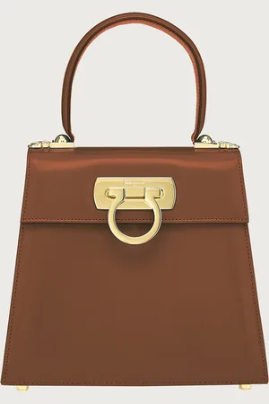 Salvatore Ferragamo Femmes Iconic Top Handle (S) Brun