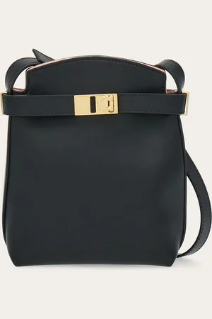 Salvatore Ferragamo Femmes Porte-smartphone Hug bicolore Noir