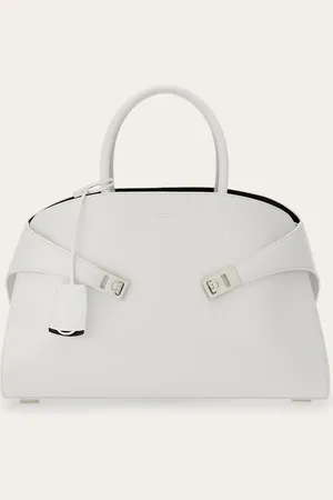 Salvatore Ferragamo Femmes Sac à main Hug bicolore (L) Blanc