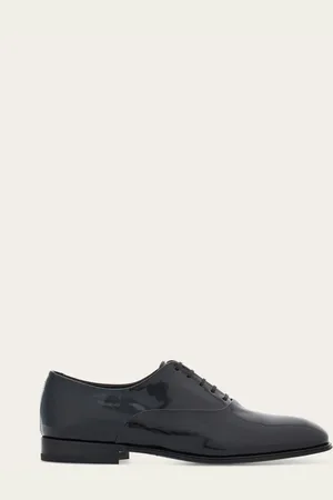 Salvatore Ferragamo Hommes Oxford avec détail en vague Noir Taille 43