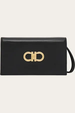 Salvatore Ferragamo Femmes Mini sac double Gancini Noir