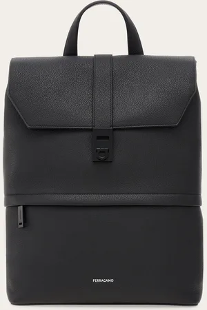 Salvatore Ferragamo Hommes Sac à dos avec boucle Gancini Noir