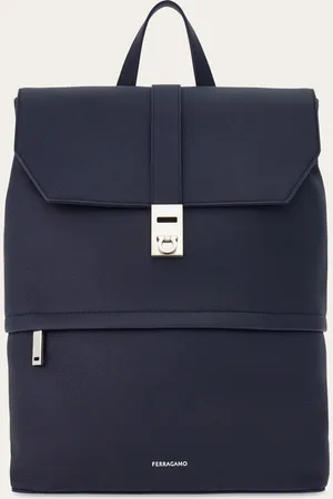 Salvatore Ferragamo Hommes Sac à dos avec boucle Gancini Bleu