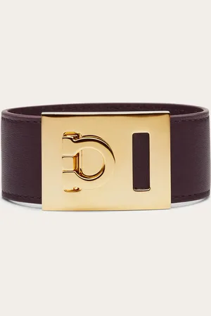 Salvatore Ferragamo Femmes Bracelet avec Gancini - Taille 17 Brun