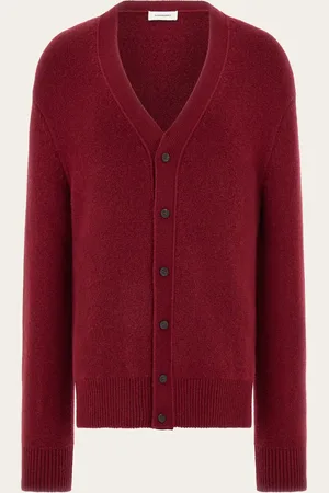 Salvatore Ferragamo Hommes Cardigan en cachemire Rouge