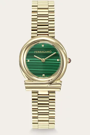 Salvatore Ferragamo Femmes Montre Gancini Twisted Noir
