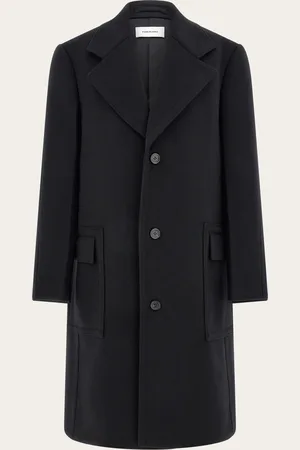 Salvatore Ferragamo Hommes Manteau en laine et cachemire Noir