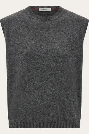 Salvatore Ferragamo Femmes Gilet sans manche en cachemire Gris