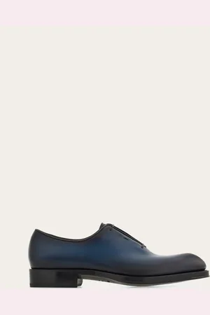 Salvatore Ferragamo Hommes Oxford Tramezza avec laçage couvert Bleu Taille 40.5
