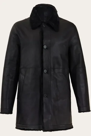 Salvatore Ferragamo Hommes Manteau en mérinos Noir