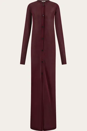 Salvatore Ferragamo Femmes Maxi cardigan en lurex Rouge