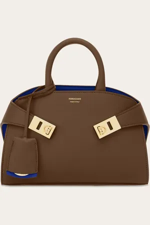 Salvatore Ferragamo Femmes Sac à main Hug bicolore (XS) Brun