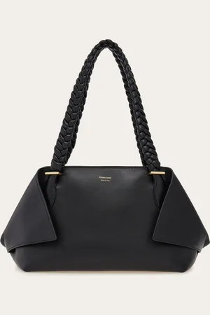 Salvatore Ferragamo Femmes Sac porté épaule plié (L) Noir