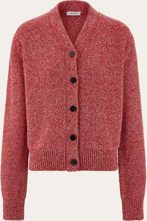 Salvatore Ferragamo Femmes Cardigan bouclé Rouge