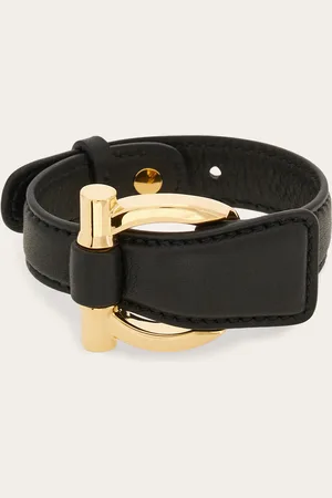 Salvatore Ferragamo Femmes Bracelet avec Gancini Noir