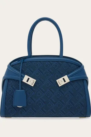 Salvatore Ferragamo Femmes Sac à main Hug Monogram (M) Bleu