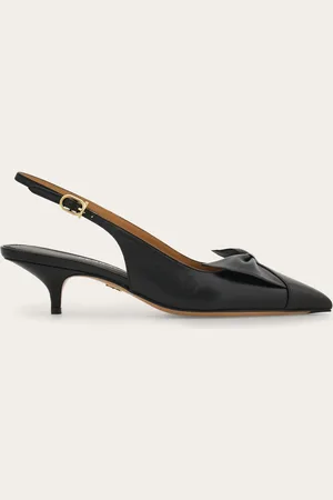 Salvatore Ferragamo Femmes Slingback avec nœud Noir Taille 35