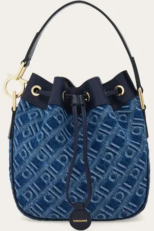 Salvatore Ferragamo Femmes Mini sac seau Monogram Bleu