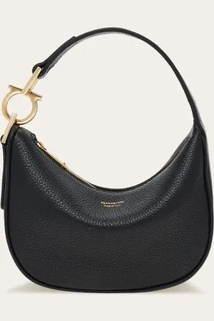 Salvatore Ferragamo Femmes Mini sac hobo North-South Noir