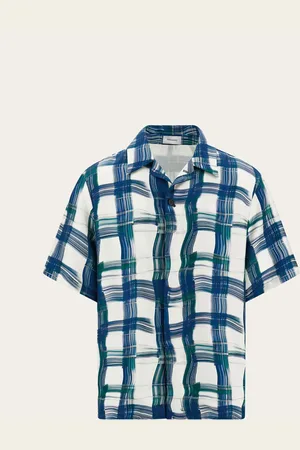 Salvatore Ferragamo Hommes Chemise de sport Bleu