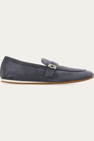 Salvatore Ferragamo Hommes Mocassin avec boucle Hug Vert Taille 39.5