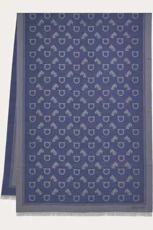 Salvatore Ferragamo Hommes Étole Félin Bleu