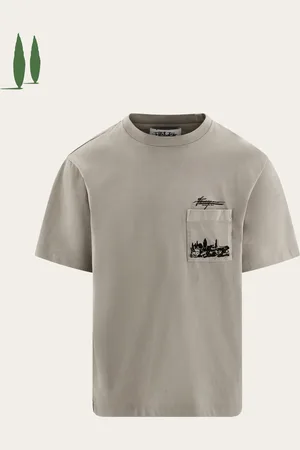 Salvatore Ferragamo Hommes T-shirt imprimé Tuscany Gris