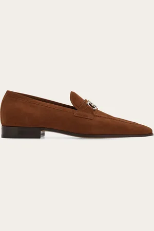 Salvatore Ferragamo Hommes Mocassin mors Gancini Brun Taille 39.5
