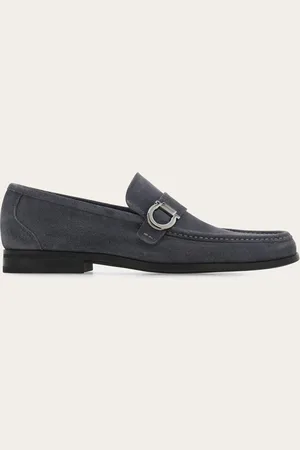 Salvatore Ferragamo Hommes Mocassin ornement Gancini Gris Taille 40