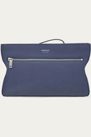 Salvatore Ferragamo Hommes Pochette star-shaped Bleu