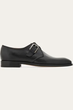 Salvatore Ferragamo Hommes Chaussure à sangle unique Noir Taille 39.5