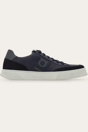 Salvatore Ferragamo Hommes Sneaker basse avec Gancini Bleu Taille 40