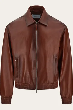 Salvatore Ferragamo Hommes Blouson en nappa Brun