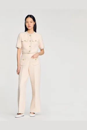 Sandro Pantalon en tweed fantaisie