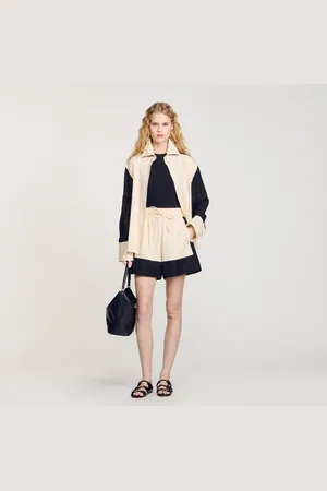 Sandro Short bicolore en lin