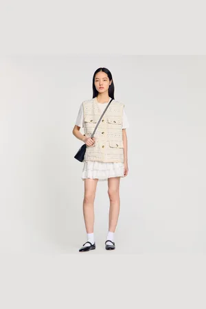 Sandro Veste sans manches en tweed